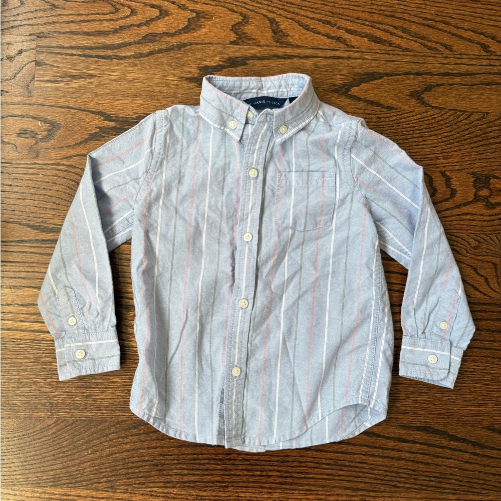 Janie and Jack Striped Kids Shirt